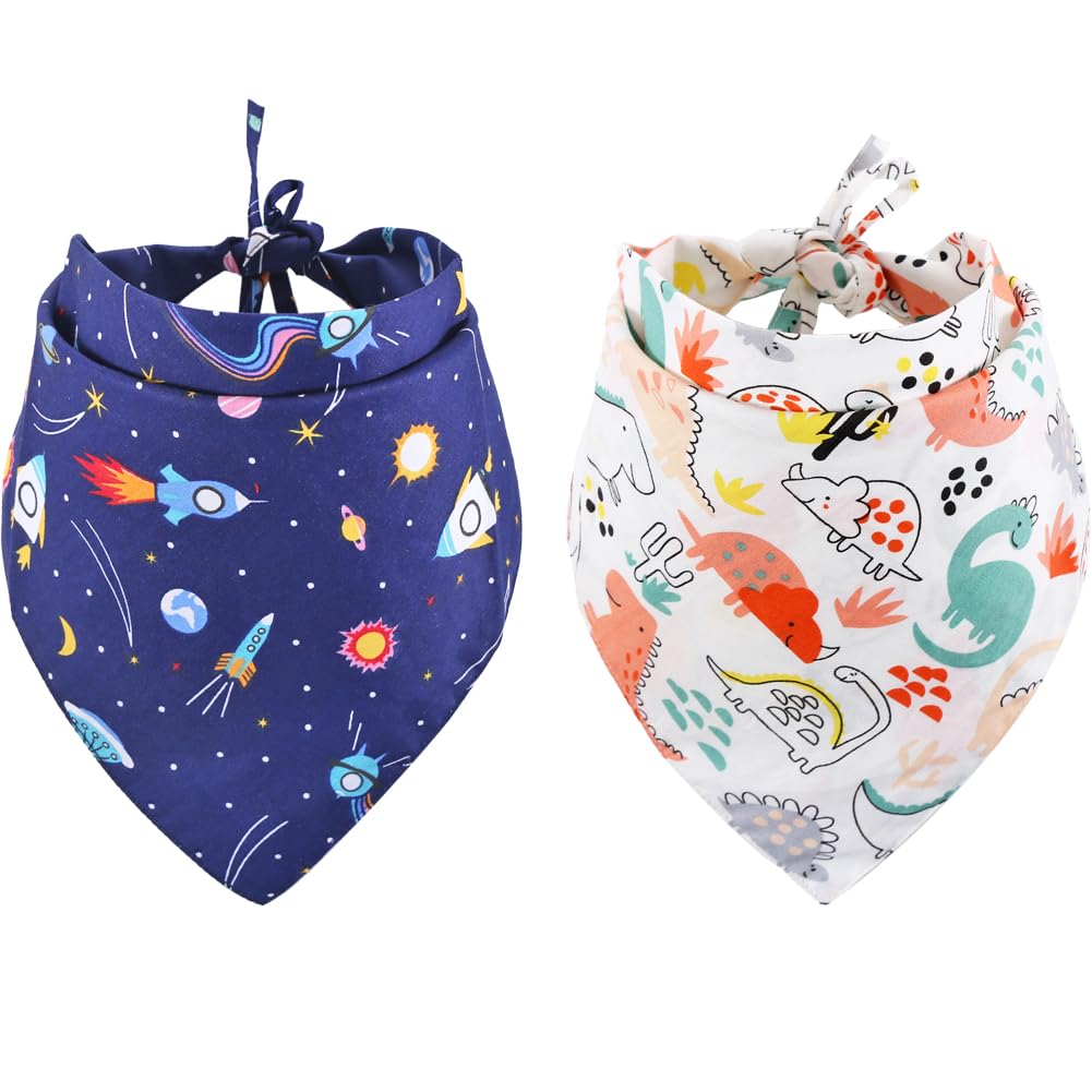 2 PCS/Pack Dog Bandana Reversible Triangle Bibs Scarf Accessories for Dogs Cats Pets