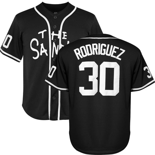 Youth Baseball Jersey 30 Stitched The Sandlot Benny The Jet Rodriguez Movie Boys Baseball Jersey Gift for Kids(Large30-Black)