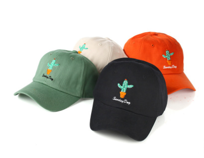 Casual Letter Embroidered Cactus Baseball Cap