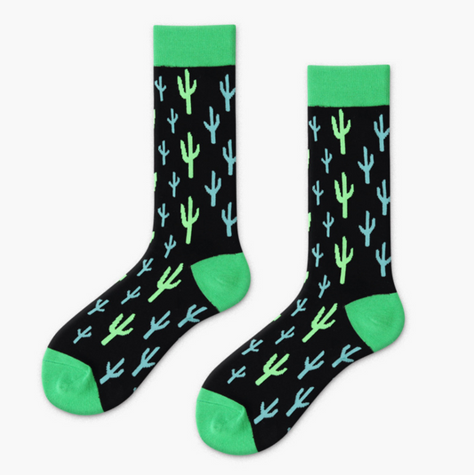 Cactus and Fruit Couple Cotton Socks
