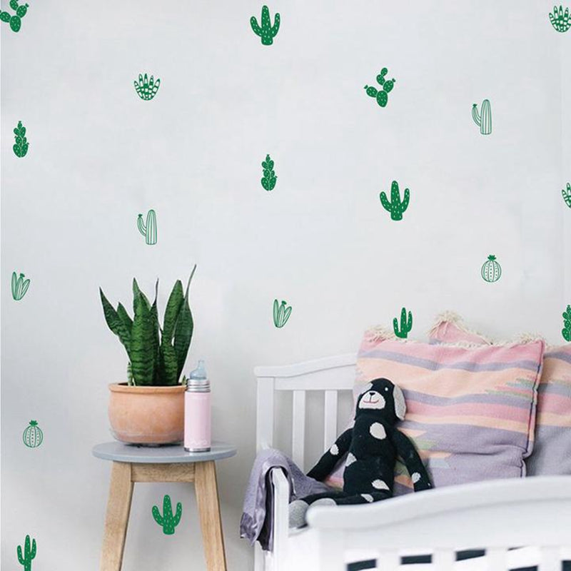 Nordic Style Creative Cactus Wall Stickers for Kids
