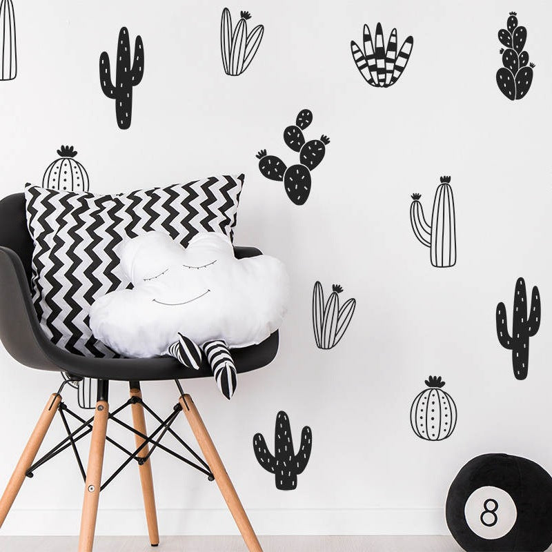 Nordic Style Creative Cactus Wall Stickers for Kids